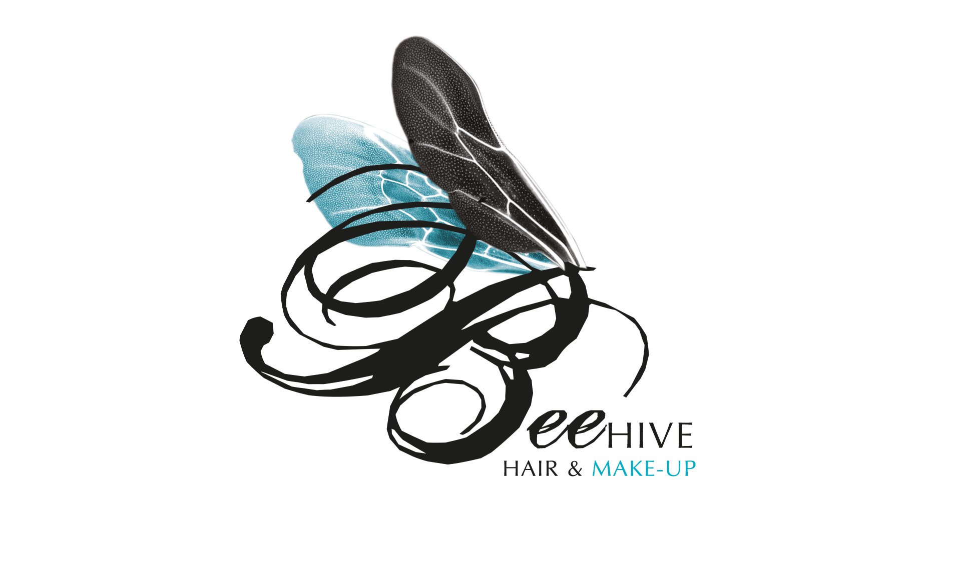 Beehive logo is the letter B with Insect wings